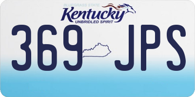 KY license plate 369JPS