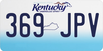 KY license plate 369JPV