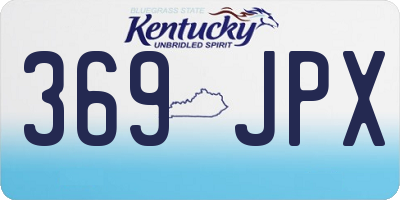 KY license plate 369JPX