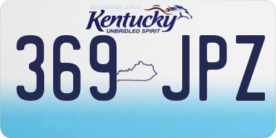 KY license plate 369JPZ