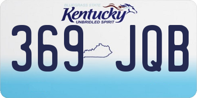 KY license plate 369JQB