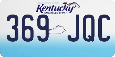 KY license plate 369JQC