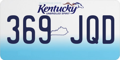 KY license plate 369JQD