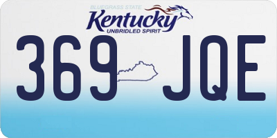 KY license plate 369JQE