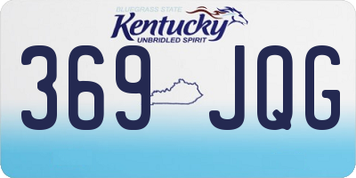 KY license plate 369JQG