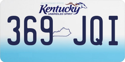 KY license plate 369JQI