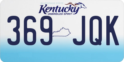 KY license plate 369JQK