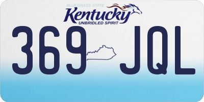 KY license plate 369JQL