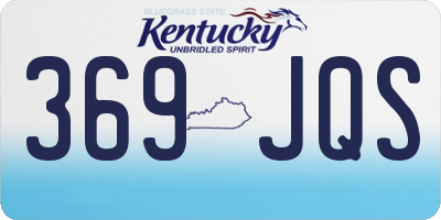 KY license plate 369JQS