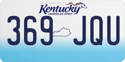 KY license plate 369JQU