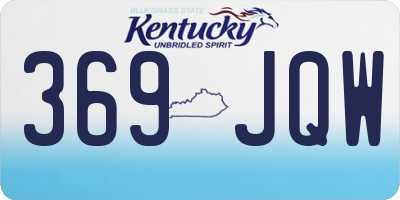 KY license plate 369JQW