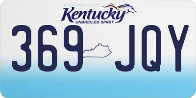 KY license plate 369JQY