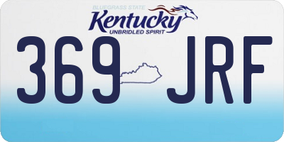 KY license plate 369JRF