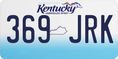 KY license plate 369JRK
