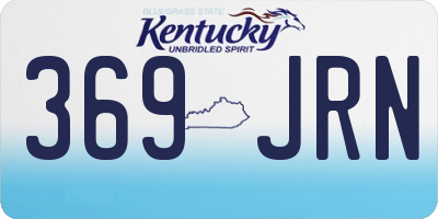 KY license plate 369JRN