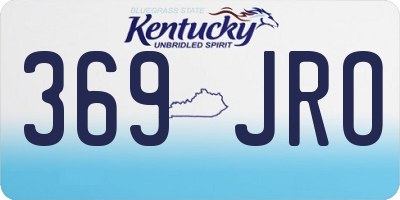 KY license plate 369JRO