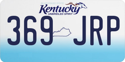 KY license plate 369JRP