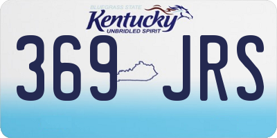 KY license plate 369JRS