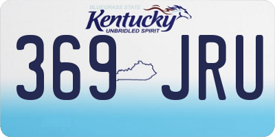 KY license plate 369JRU
