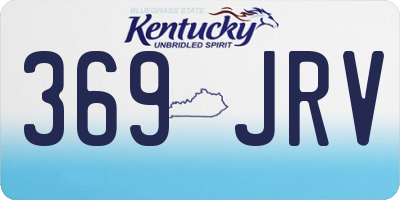 KY license plate 369JRV