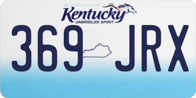 KY license plate 369JRX