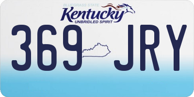KY license plate 369JRY