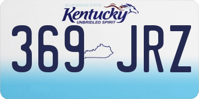 KY license plate 369JRZ