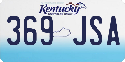 KY license plate 369JSA