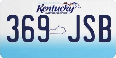 KY license plate 369JSB