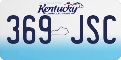 KY license plate 369JSC