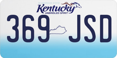 KY license plate 369JSD