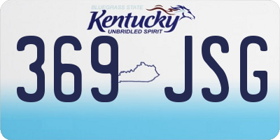 KY license plate 369JSG