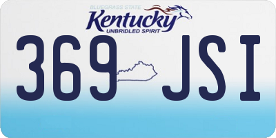 KY license plate 369JSI