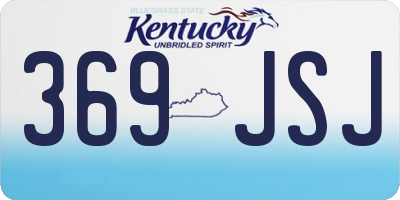 KY license plate 369JSJ