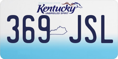 KY license plate 369JSL