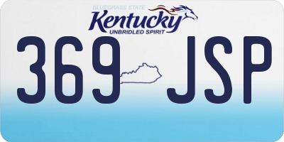 KY license plate 369JSP