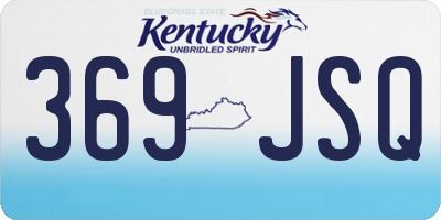 KY license plate 369JSQ