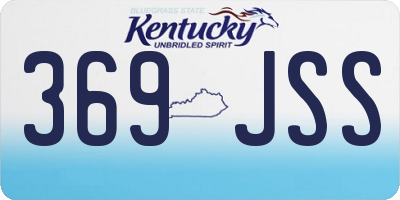 KY license plate 369JSS