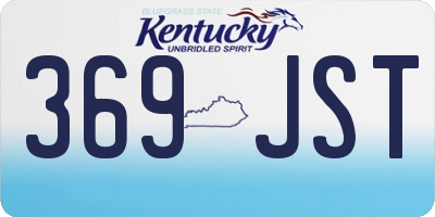 KY license plate 369JST
