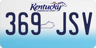 KY license plate 369JSV