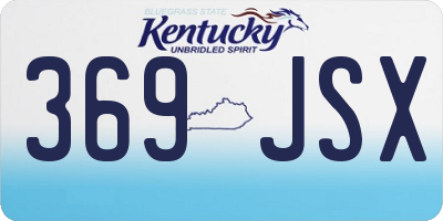 KY license plate 369JSX