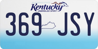 KY license plate 369JSY