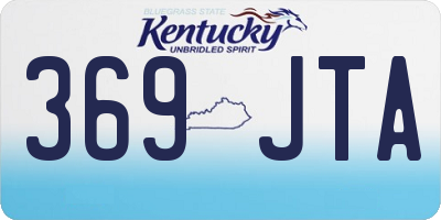 KY license plate 369JTA