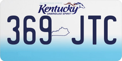 KY license plate 369JTC