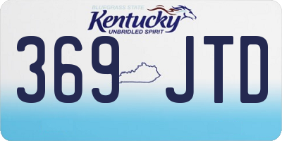 KY license plate 369JTD
