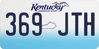 KY license plate 369JTH