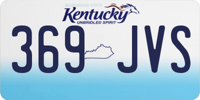 KY license plate 369JVS