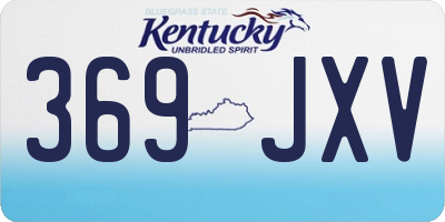 KY license plate 369JXV