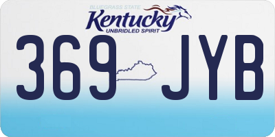 KY license plate 369JYB