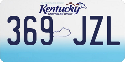 KY license plate 369JZL